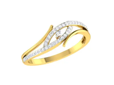 Solitaire Engagement Wedding Ring 3dm STL OBJ FBX Render Details 3D print model get