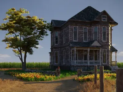 Old Farm 3d Scene 3D model