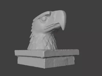Berlin Tempelhof airport original eagle ww2 head 3D model
