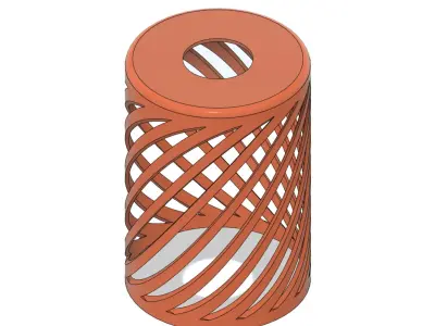 Cylinder shaped lamp 3D print model