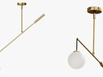 Modern Counterbalance pendant lamp 3D model