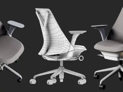 Sayl Chair Upholstered - PBR - HQ Low-poly 3D model