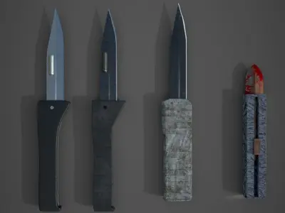 knifes knife with light shining Free 3D print model