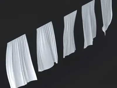 Tulle in the wind No  2 3D model