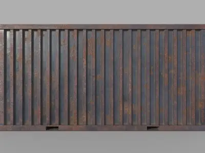Rusty Shipping Container PBR Low-Poly Game Ready 3D Model Low-poly 3D model