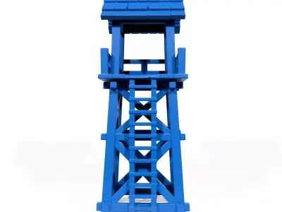Wooden watchtower 3D print model