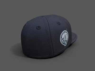 Human cap hat 3d model New york  Low-poly 3D model