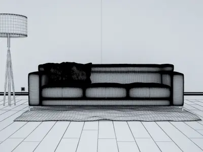 Sofa set - Interior Furniture 03 3D model