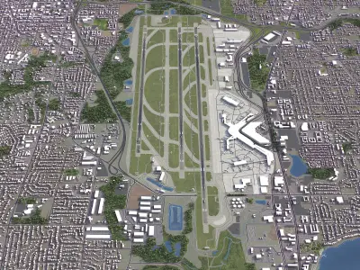 Seattle - Tacoma Airport Low-poly 3D model