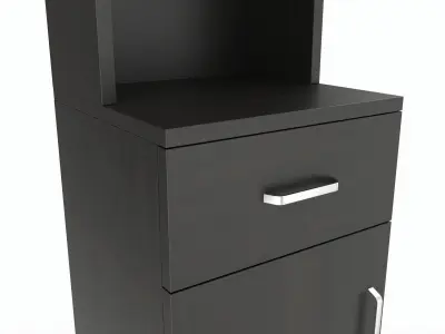 Makeup Wood Organizer Shelf with Drawer 3D model