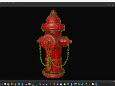 Fire hydrant game ready Low-poly 3D model