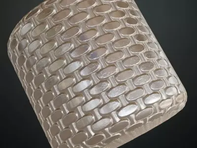 Silver Metal Mesh PBR Seamless Texture
