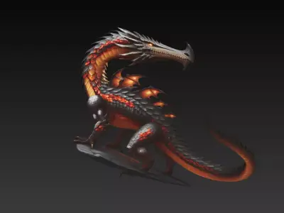 dragon de fantasia  3D print model