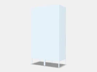 HALLAN Storage combination with doors 5 Low-poly 3D model