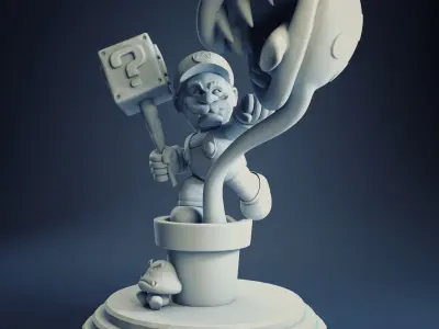 Mario Bros Attack 3D print model