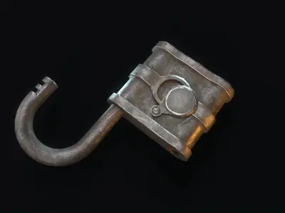Old Padlock 2  Low-poly 3D model