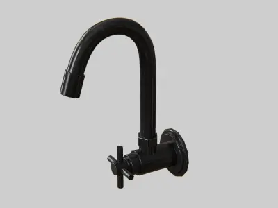 Sink Tap painted Low-poly 3D model