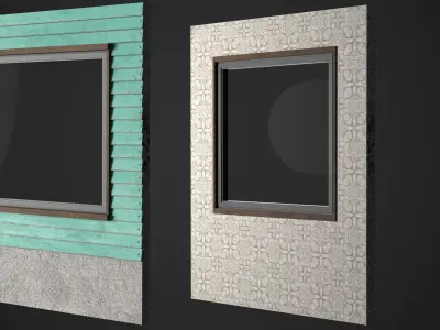 Modular Wooden House Kit Low-poly 3D model