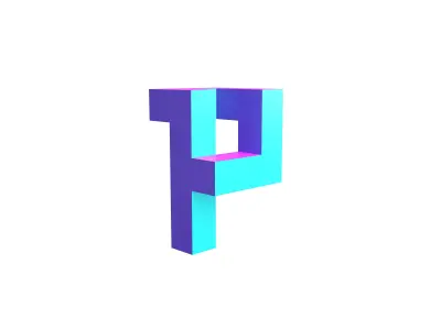 P Symbol v1 001 Low-poly 3D model