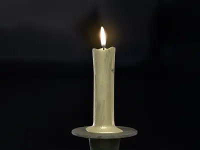 Candle Stand 05 Low-poly 3D model