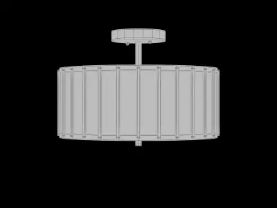 Aaru Fabric Semi Flush Mount MK4 3D model