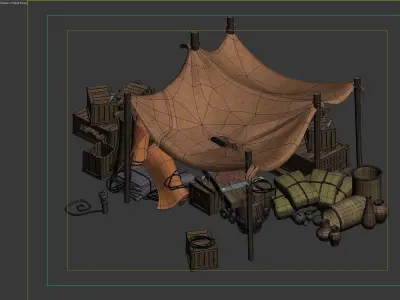 sundries stand rubbish 3D model