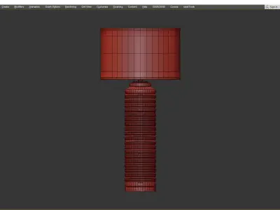  Uttermost Yana  Ribbed Cylinder Lamp Low-poly 3D model