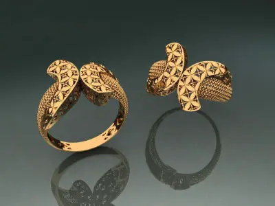 light weight jaali ring 40 STL ready for print  3D print model