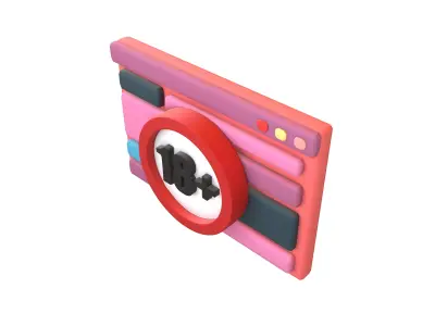 Eighteen Plus Website Icon v1 002 Low-poly 3D model