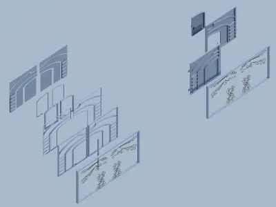 Metal gate 3D model