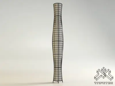 Exotic mesh lamp - Tower Low-poly 3D model