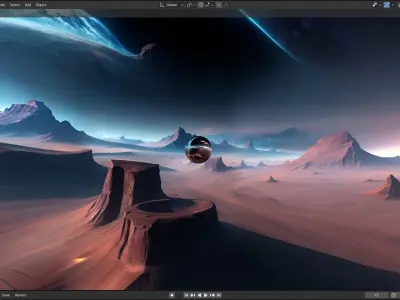 10 HDRIs Alien Planet  3D model