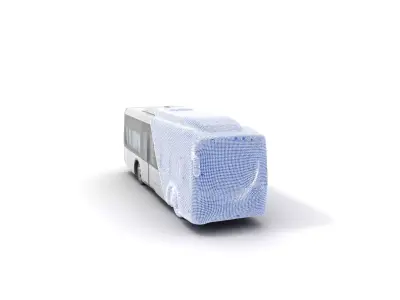 Sleek Silver Bus model pack Low-poly 3D model