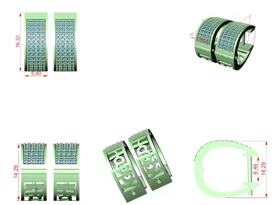 Diamond Earrings  3D print model