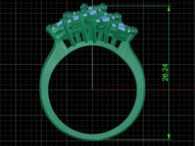 Jewelry ring 150 3D print model