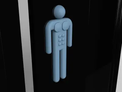TOILET SIGN 3D 3D print model