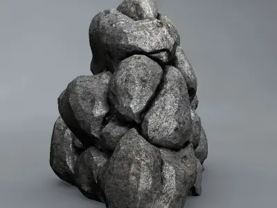 Pile of stones 3D model