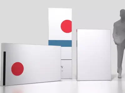 LED Lightbox Display Stand Pack  Exhibition 3D Models 3D model