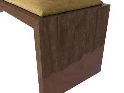 Hudson Furniture DIPPED BENCH 3D model
