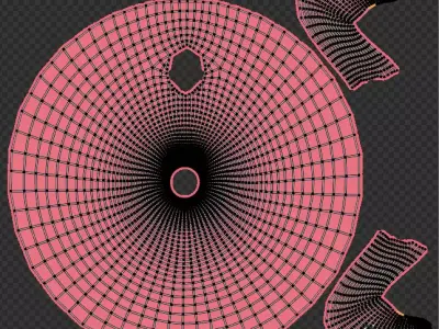 Flamingo Pool Float Low-poly 3D model