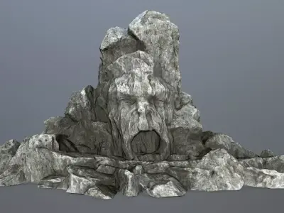 rock gate Low-poly 3D model