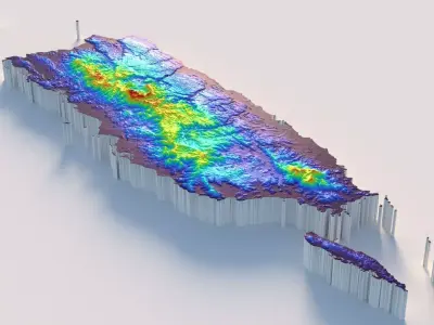 Puerto Rico Terrain Country 3D model