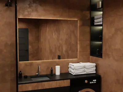 Modern Bathroom Interior 5 by Nikdox 3D model