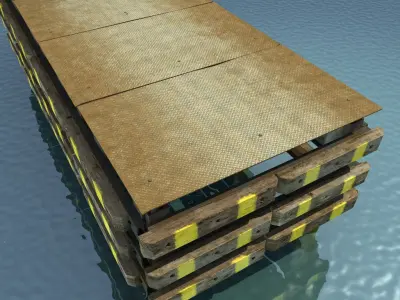 Old rusty pier 3D model