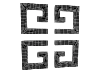Givenchy Logo v1 006 Free low-poly 3D model