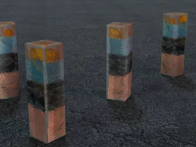 Road Traffic Poles Free low-poly 3D model