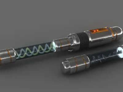 Sci-fi Energy Virus Container 3D model