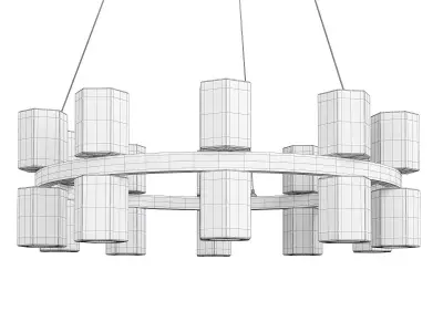 LAMPADARIO BRASS CHANDELIER Low-poly 3D model