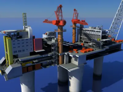 Oil Gas Platform 3D model