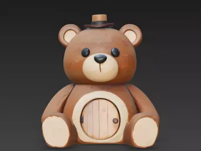 The Grizzly Grotto Teddy Bear Hut 3D Model Low-poly 3D model